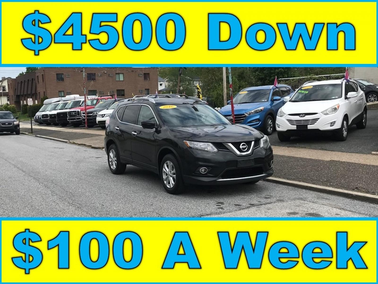 2016 Black /Black Nissan Rogue SV (5N1AT2MV9GC) with an 2.5 V4 engine, Automatic transmission, located at 577 Chester Pike, Prospect Park, PA, 19076, (610) 237-1015, 39.886154, -75.302338 - 2016 Nissan Rogue SV: All wheel drive, backup camera, heated seats, sunroof, new PA inspection, SUPER CLEAN, runs LIKE NEW! This vehicle comes inspected and has been given a bumper to bumper safety check. It is very clean, reliable, and well maintained. We offer a unique pay plan that is known fo - Photo #0